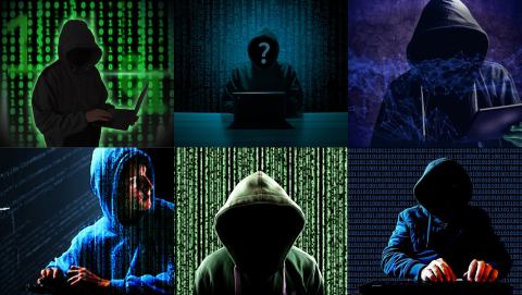 Komposition "cliched" cyber image: Im Uhrzeigersinn von oben nach unten: Bild1: Flickr, Christoph Scholz; Bild 2: Pixaby; Bild 3, PICSHADOW8672, Pixahive; Bild 4: Flickr, Richard Patterson, Bild 5: Pixaby; Bild 6: Wikimedia Commons, David Whelan. © Esther Gabrielle Kersley