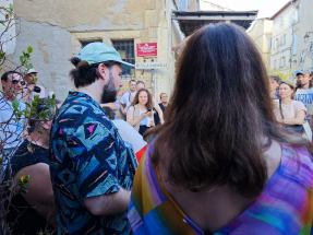 Großer Andrang beim Artist Talk von Nikita Teryoshin